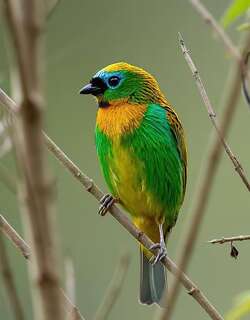 铜胸唐加拉雀 / Brassy-breasted Tanager / Tangara desmaresti